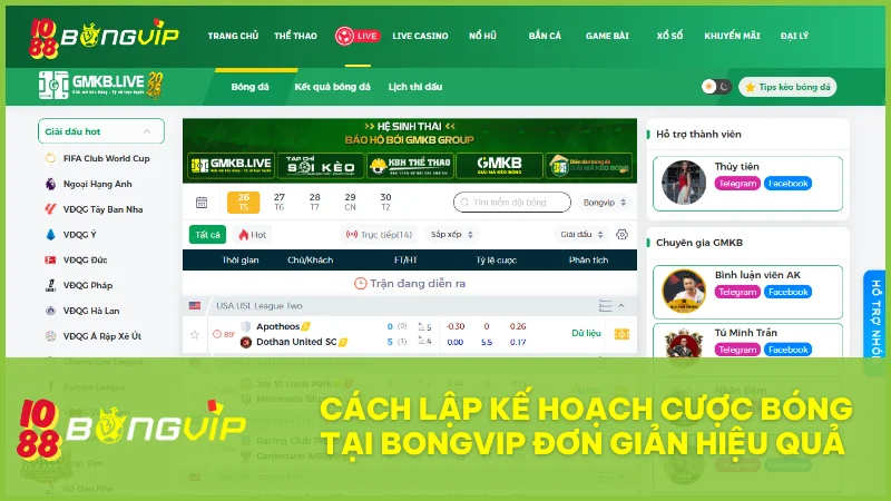 Bí quyết lập kế hoạch cược bóng tại BongVip chuẩn theo tuần tháng 1 Lập kế hoạch cược bóng giúp bạn kiểm soát cảm xúc, tối ưu vốn và nâng cao khả năng thắng.